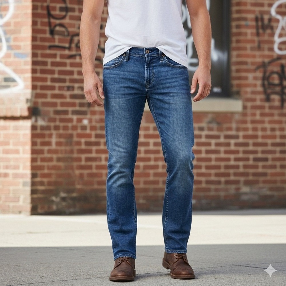 James Jeans Mens Size 29 Hunter Straight Leg Blue Jeans Denim Made in USA - Picture 1 of 14